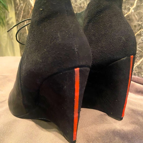 ALEPEL lace-up wedge booties - Picture 4 of 11